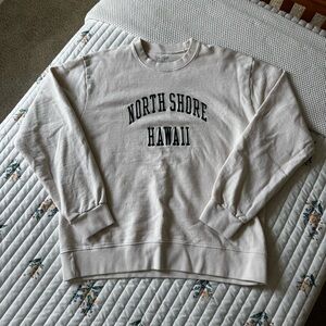 Brandy Melville John Galt North Shore Hawaii Embroidered Crewneck Sweatshirt